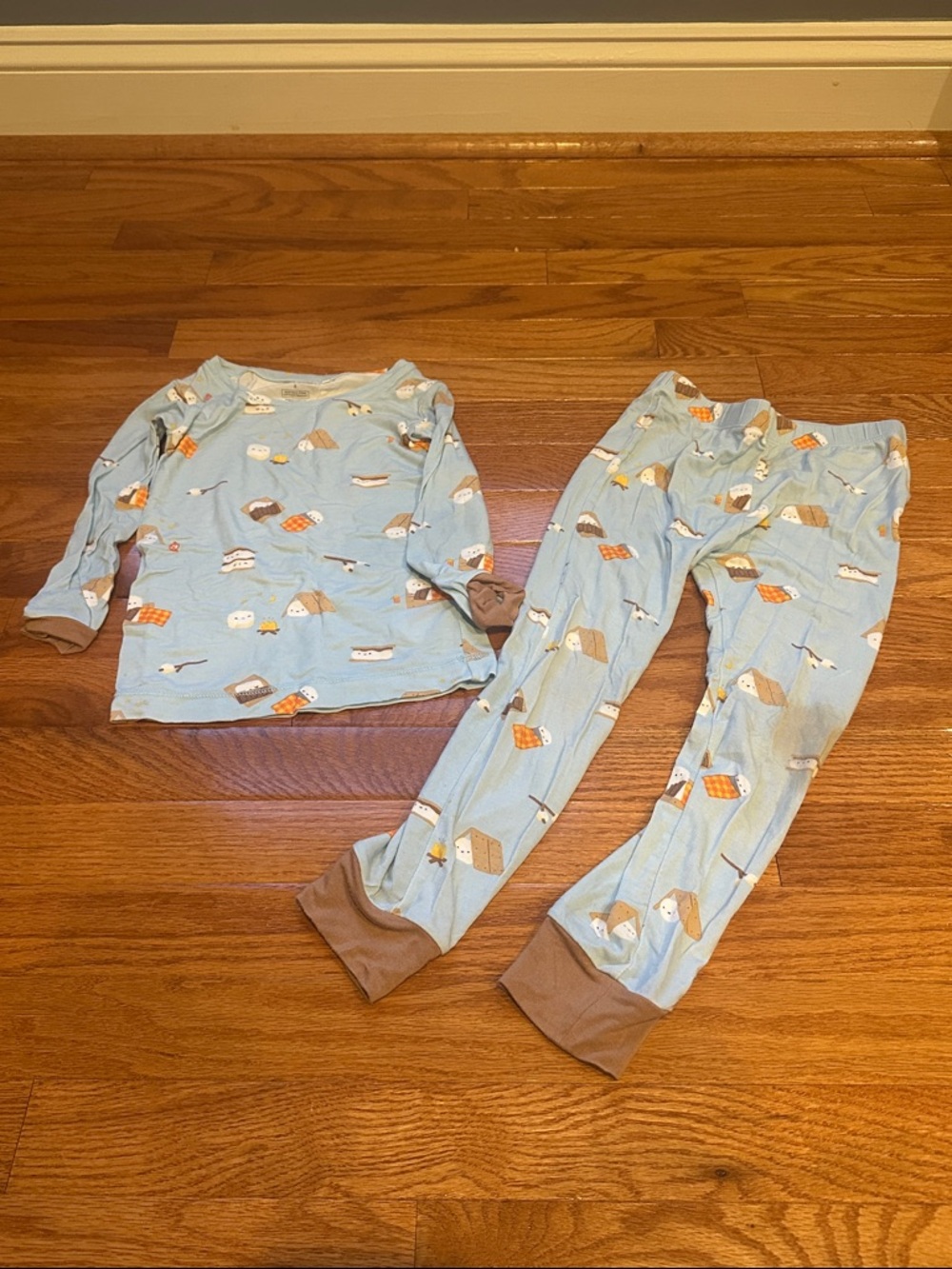 Light Blue Smores Kids Pajama Set